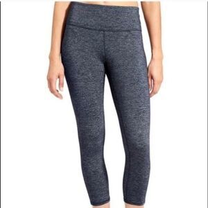 Athleta Women's Size Small Heathered Gray Cropped Leggings Athletic Workout‎ Gym